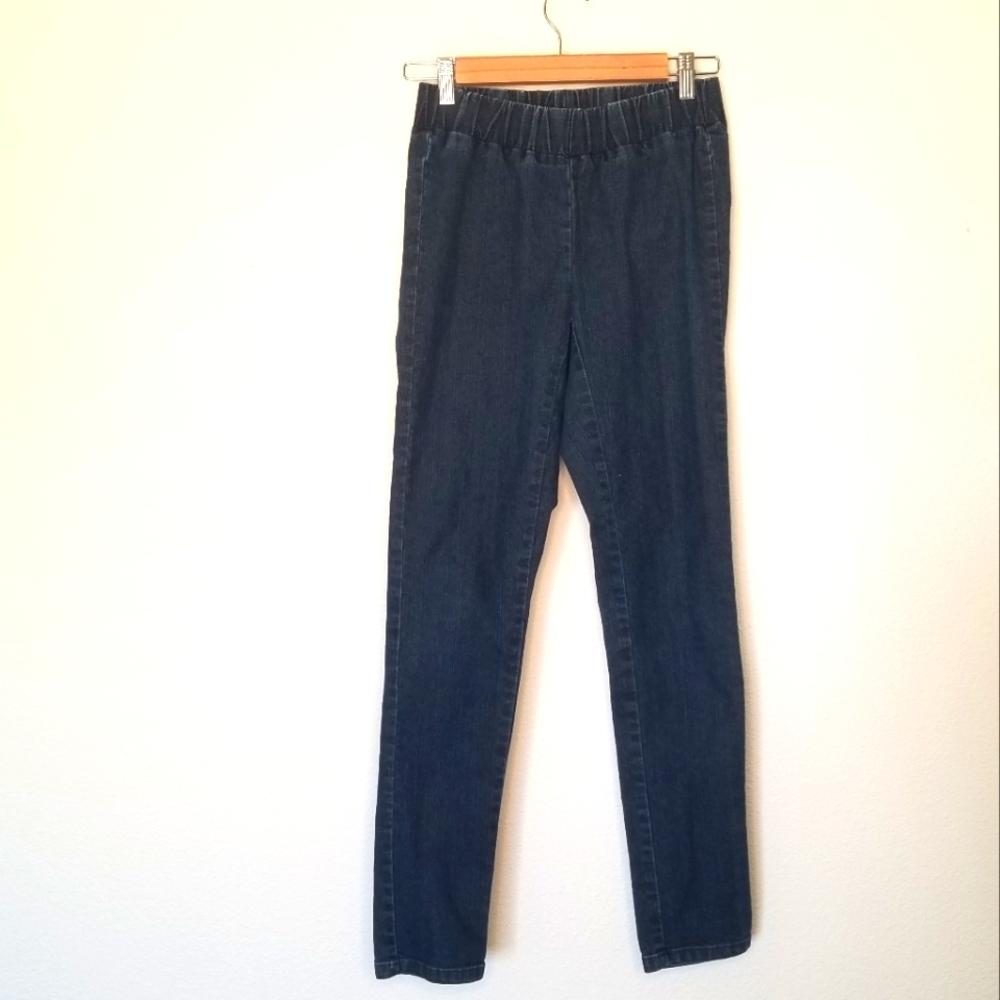 Soft Surroundings Skinny Jeans Elastic Waist Cotton Denim Stretch XS